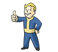 Insegna Metallica Fallout Vault Boy Con Pollice In Su 12 X 11 Pollici