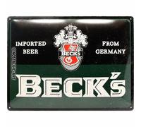 Insegna Metallica Grande Di Birra Beck's Importata 400Mm X 300Mm