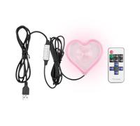 Insegna Neon A Cuore Illuminazione al Neon Per Interni Auto | Luce D'Atmosfera A Forma Di Cuore Ideale Per Auto, Casa, Finestre, Camion, Cruscotto, Bagagliaio, Di Notte, Raduni, Rosa