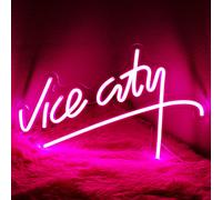 Insegna Neon LED GTA Vice City Gran Theft Auto Decorazione Camera Gaming 41×21cm [EEK: A]