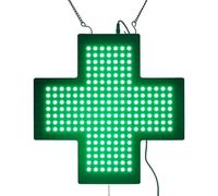 Insegna per Dispensario A LED con Croce Medica, Insegna per Farmacia A LED con Croce, Accessori per Negozi Collettivi Display per Interni Verdi Decorazioni Commerciali da Parete Negozi13,7'' X 13,7''
