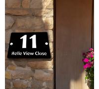 Insegna Rectangolare Con Numero Civico E Nome Della Strada