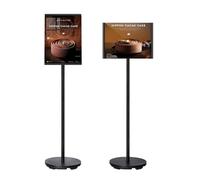 Insegna Verticale, Supporto per Poster A4, Pannello Informativo, Pannello Aziendale, Supporto Regolabile per Insegna Ristorante, Portamenu (nero, A4)
