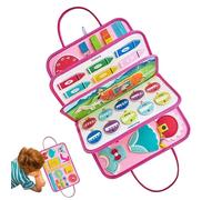 Insegnamento sul treno di Blackboard, giocattolo in feltro - Libro difficile sensoriale educativo - Giocattoli sensoriali sacabili e sensoriali divertenti per scopi di viaggio Giocattoli didattici nel