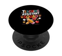 Insegnante Assistente Squadra Apprezzamento Divertente Ritorno A Scuola PopSockets PopGrip Adesivo
