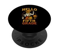 Insegnante Ciao Quinto Grado Carino Donna Primo Giorno PopSockets PopGrip Adesivo