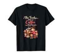 Insegnante corre su caffè e Parole gentili Design Maglietta