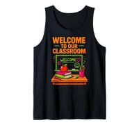 Insegnante del Primo Giorno Benvenuto nella Nostra Classe Cute Womens ABCD Canotta