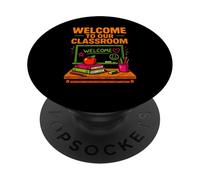 Insegnante del primo giorno Benvenuto nella nostra classe Cute Womens ABCD PopSockets PopGrip Adesivo