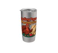 Insegnante del Ringraziamento - Documenti di valutazione e salsa di passaggio Bicchiere termico in acciaio inox doppia parete