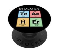 Insegnante di biologia Tavola periodica degli elementi Scienza divertente PopSockets PopGrip Adesivo