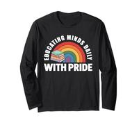 Insegnante di Educating Minds Daily Pride Rainbow Books Maglia a Manica