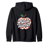 Insegnante di Matematica Apple a Scacchi Torna a Scuola Felpa con Cappuccio