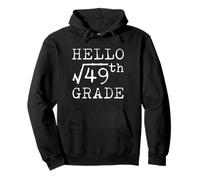 Insegnante di Matematica Hello Square Root of 49th 7th Grade Divertente Felpa con Cappuccio