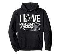 Insegnante di matematica I Love Math Enthusiast Design Felpa con Cappuccio