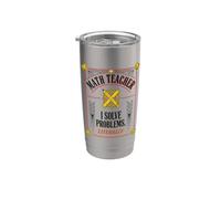 Insegnante di matematica I Solve Problems Letteralmente Divertente Design Bicchiere termico in acciaio inox doppia parete