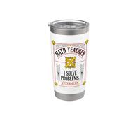 Insegnante di matematica I Solve Problems Letteralmente Divertente Design Bicchiere termico in acciaio inox doppia parete