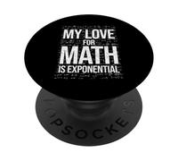 Insegnante di matematica Nerd Design Il mio amore per la matematica è esponenziale PopSockets PopGrip Adesivo