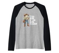 Insegnante di Rana da Studente per Aula Divertente Bambini Test Maglia con Maniche Raglan