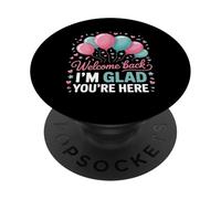 Insegnante di ritorno a scuola Bentornato Sono contento che tu sia qui PopSockets PopGrip Adesivo
