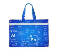 Insegnante di scienze Elementi divertenti Tavola periodica,Borsa portadocumenti in tela con cerniera, borsa a mano, valigetta per scuola e ufficio