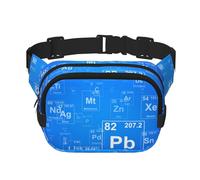 Insegnante di scienze Elementi divertenti Tavola periodica, Marsupio quadrato a doppio strato, borsa da viaggio, marsupio casual