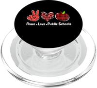 Insegnante di scuola pubblica Pace Amore Sostegno all'istruzione pubblica PopSockets PopGrip per MagSafe