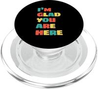 Insegnante di scuola torna a scuola carino I'm Glad You're Here PopSockets PopGrip per MagSafe
