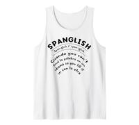 Insegnante di Spagnolo Spanglish Divertente Inglese bilingue Canotta