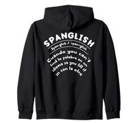 Insegnante di Spagnolo Spanglish Divertente Inglese bilingue Felpa con Cappuccio