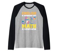Insegnante divertente inglese è importante, ma la matematica è importante Maglia con Maniche Raglan