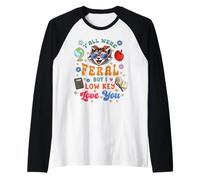 Insegnante Divertente, Procione Selvatico, Amore discreto Maglia con Maniche Raglan
