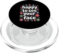 Insegnante felice di vedere il tuo viso Fiore Primo giorno di scuola PopSockets PopGrip per MagSafe