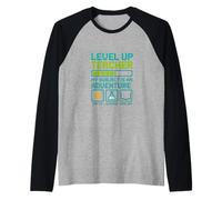 Insegnante Livello-Up Il Mio Soggetto è un'avventura Gamer Educazione Maglia con Maniche Raglan
