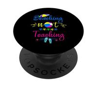 Insegnante Spiaggia Non Insegnare Spiaggia Atmosfera Estate Divertimento Vacanza PopSockets PopGrip Adesivo