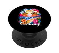 Insegnante Spiaggia Non Insegnare Vacanze Estive Divertimento Spiaggia Vibe PopSockets PopGrip Adesivo