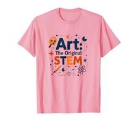 Insegnanti d'Arte Arte L'Originale STEM Educazione Creativa Maglietta, Uomo, Rosa, M
