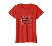 Insegnanti di Matematica conteggio: Regalo di apprezzamento degli educatori Maglietta, Donna, Rosso, L