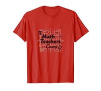 Insegnanti di Matematica conteggio: Regalo di apprezzamento degli educatori Maglietta, Uomo, Rosso, S
