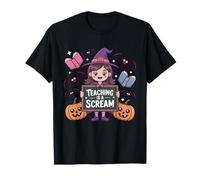 Insegnare è Un Urlo Halloween - Carino Costume da Strega Insegnante Maglietta