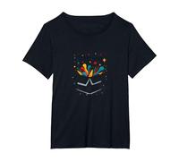 Insegnare Fuori dagli schemi Ispirazione per l'istruzione Speciale Maglietta, Donna Plus-Size, Nero, 2X
