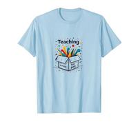 Insegnare Fuori dagli schemi Ispirazione per l'istruzione Speciale Maglietta, Uomo, Celeste, XXL