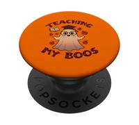 Insegnare il mio Boos Insegnante Carino Fantasma Divertente Insegnante Halloween PopSockets PopGrip Adesivo