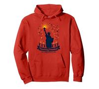 Insegnare la libertà Uno Sparkler alla Volta Felpa con Cappuccio, Unisex per Adulti, Rosso, XL