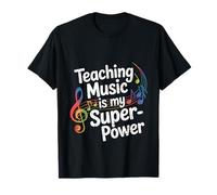 Insegnare la musica è il mio superpotere - Stile educatore vibrante Maglietta