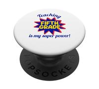 Insegnare la quinta elementare è il mio super potere divertente insegnante PopSockets PopGrip Adesivo