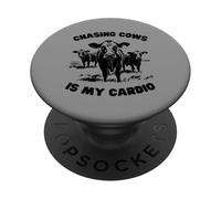 INSEGNARE LE MUCCHE È IL MIO CARDIO - Fun Farming PopSockets PopGrip Adesivo