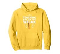 Insegnare Non ai deboli: Mantra Motivazionale dell'educatore Felpa con Cappuccio, Unisex per Adulti, Limone, S
