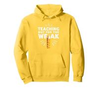 Insegnare Non ai deboli: Mantra Motivazionale dell'educatore Felpa con Cappuccio, Unisex per Adulti, Limone, M