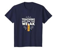 Insegnare Non ai deboli: Mantra Motivazionale dell'educatore Maglietta, Bambini, Navy, 10 Anni